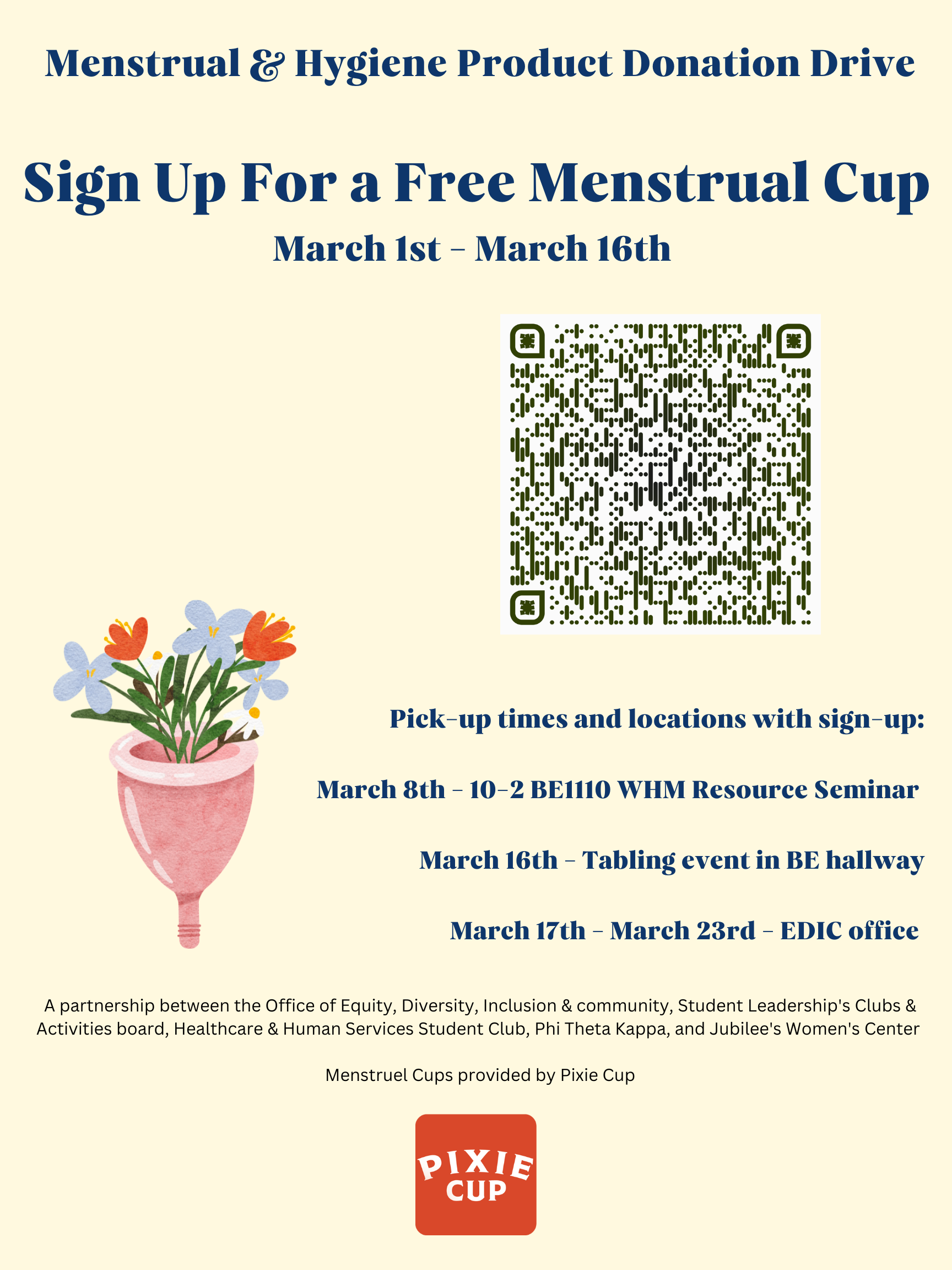 Menstrual Cup Sign Up