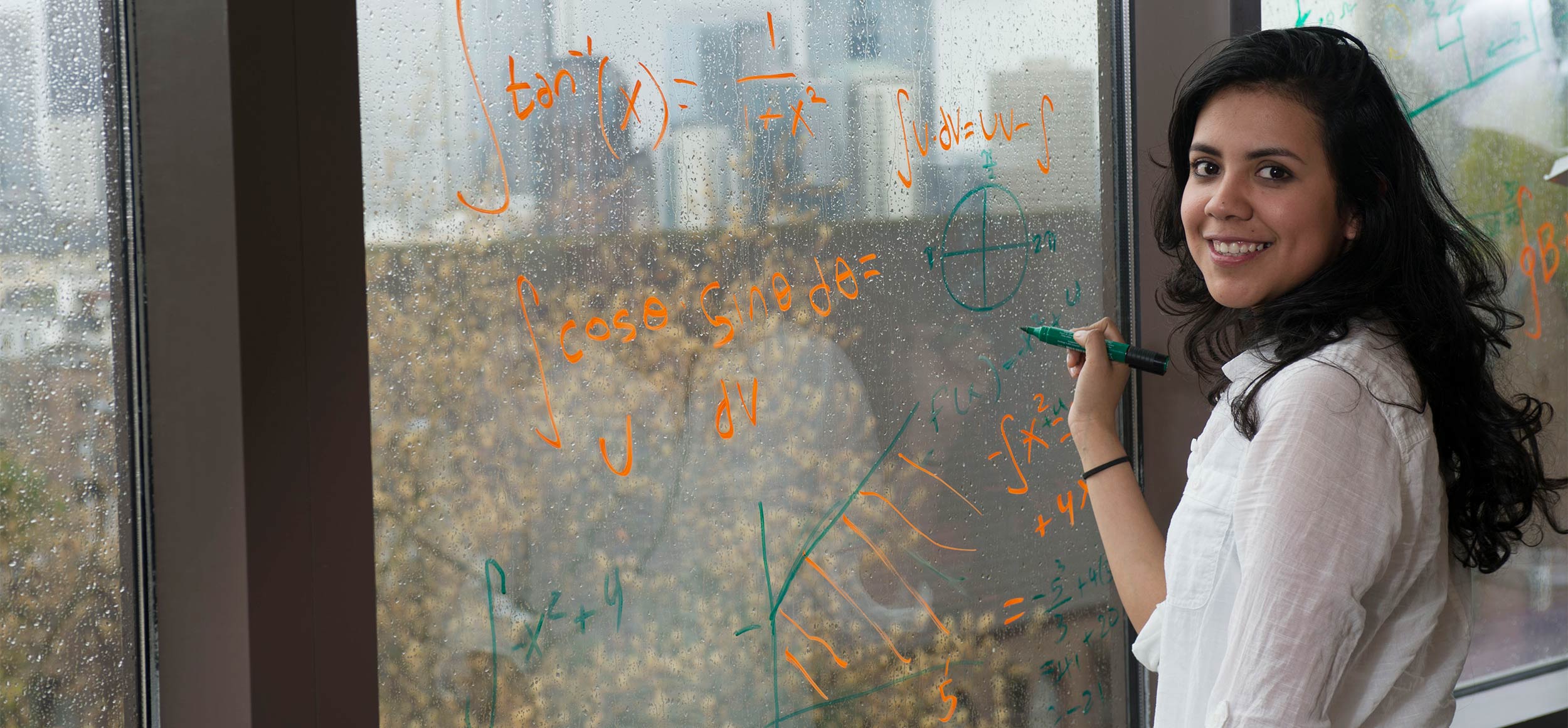 MESA student writing math problems